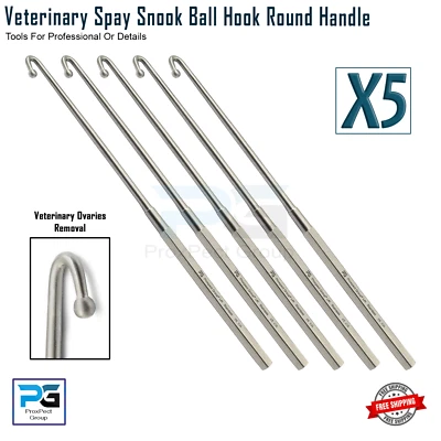 PROXPECT GROUP® Spay Snook Retrattore Gancio Overies Rimozione Laboratorio Strumento Veterinario x5
