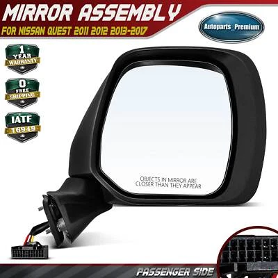Passenger Power Mirror w/ Manual Fold Heated Turn Signal for Nissan Quest 11-17 - Image 1 of 4