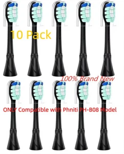 10 Pack Toothbrush Brush Heads Compatible with Phniti PH-B08 Model - Picture 1 of 2