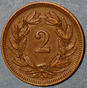 Switzerland Helvetia 2 Rappen 1893 KM#4 - Picture 1 of 2