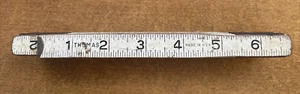 Vintage 71" THOMAS Wood Folding Rule Tape Measure Carpenters Ruler - Picture 1 of 5