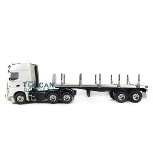 TOUCANRC Highline RC 1/14 DIY 6*4 Tractor Truck 2Axles Flatbed Trailer Car - Picture 1 of 4