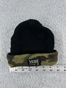 Vans Beanie Toque Youth 8-20 Black Green Camo Knit Acrylic Blend Ski Outdoors - Picture 1 of 8