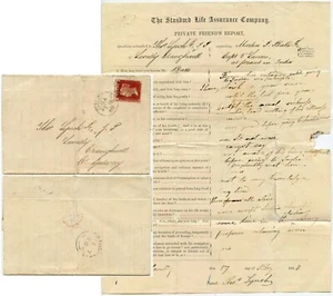 IRELAND 1868 CRAUGHWELL POSTMARK PRINTED LETTER QV 1d RED - Picture 1 of 2