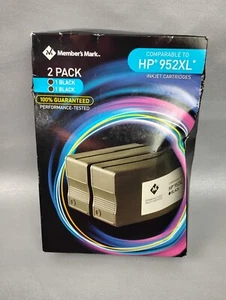 Member's Mark New HP 952XL 2 pack Of Black Ink Inkjet Cartridges - Picture 1 of 9