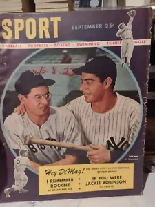 SPORT SEPTEMBER 1947 MAGAZINE JOE DiMAGGIO BASEBALL TENNIS VERY GOOD MINUS - Picture 1 of 2