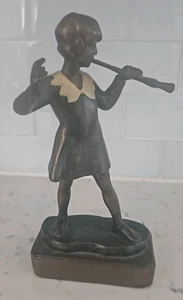Vintage Bronze sculpture of Peter Pan, 9” Tall - Picture 1 of 6