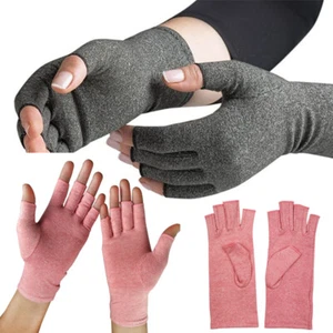 Unsex Copper Gloves Fit Arthritis Carpal Tunnel Hand Supports Compression 2023 - Picture 1 of 13