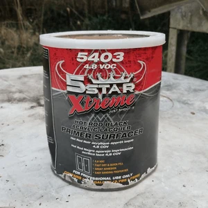 5 Star Xtreme 5403 Hot Rod black Lacquer Primer 4.8 VOC 1 Gallon Primer Only - Picture 1 of 4