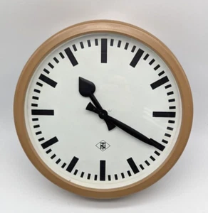 TN Industrial Wanduhr, Bahnhofsuhr, Fabrikuhr, Nebenuhr, 1963, 60er Jahre 29cm Ø - Bild 1 von 5