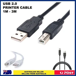 USB Cable for Printer Brother Canon Dell Epson HP Male Type A to B Universal - Picture 1 of 11