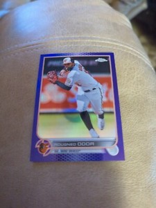 Rougned Odor 2022 Topps Update Chrome Purple Refractor Card #USC152