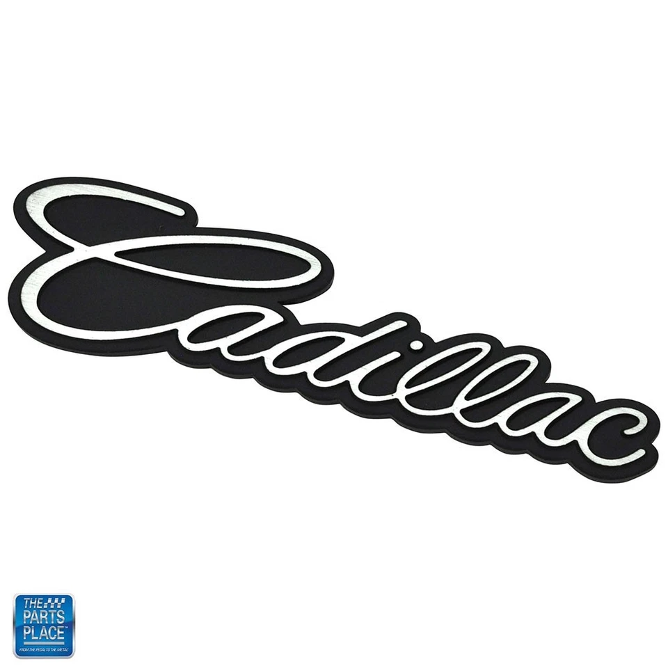 Cadillac Diecast cromo y emblema negro - guardabarros / maletero - cada uno Foto 1 de 1