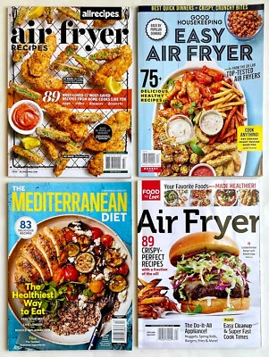 Lot of 4 Cookbook Magazines: 3 Air Fryer & 1 Mediterranean Diet w/ 335+ Recipes - Image 1 of 4