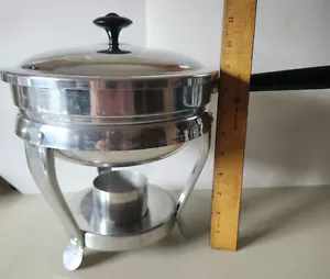 (6) Piece Vintage Aluminum Chafing Dish Fondue Double Boiler Food Warmer - Picture 1 of 8