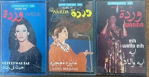 Arabic  3 x Cassettes lot-Warda Algazairea - Geit fi waktak,Dandama, Love songs - Picture 1 of 4