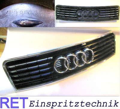 Kühlergrill 4B0853651F AUDI A 6 4 B Originalteil alle Halter vorhanden - Bild 1 von 4