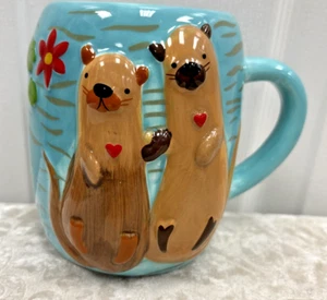 Natural Life 3D Very Colorful Otter Mug Pre-owned 4.25" x 3.75" - Picture 1 of 9