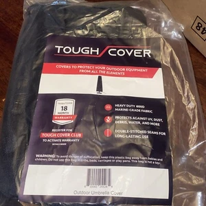 Umbrella Cover Heavy Duty Tough Cover for 12 to 14’ Fits Offset Umbrella Black - Picture 1 of 3