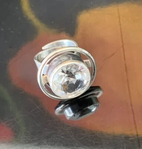 Bergkristall Sterling Silber Vintage Modern Ring DÄNEMARK Randers Sølvvarefabrik - Bild 1 von 10