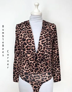 ZARA Body CROSSOVER Cuello en V Estampado de Leopardo Animal Reunido S Top Nuevo con Etiquetas 5039/847 - Imagen 1 de 19