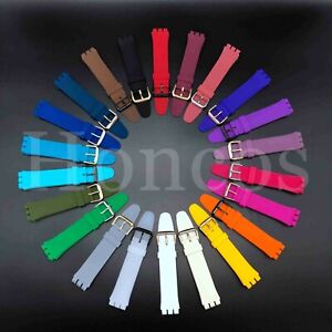17 19 MM Colorful Silicone Rubber Watch Band Strap Fits for Swatch Three Notches