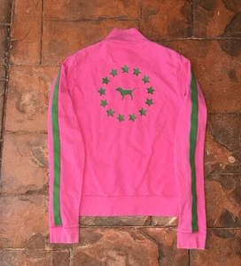 Vintage Y2K Victoria’s Secret Trainingsjacke PINK leuchtend rosa Sterne Small - Bild 1 von 6