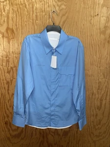 Helmut Lang Men’s Medium Italian Poplin Dress Shirt Placid Blue. $350 - Picture 1 of 20