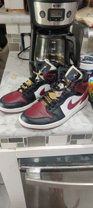NIKE AIR JORDAN 1 MID SE "DARK BEETROOT" TRAINERS Size 9 - Picture 1 of 6