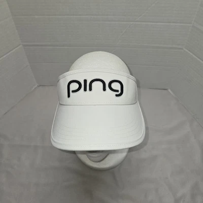 Ping Kappe weiß Schirmmütze verstellbar Riemen hinten 110 Flexfit Tech EUc - Bild 1 von 4
