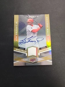 2009 Upper Deck Spectrum Swatches Ken Griffey Jr. Game Used Auto Card 44/75 - Bild 1 von 7