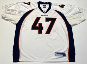 Reebok Authentic NFL Denver Broncos LYNCH #47 Jersey Sz 56 White Stitched - Picture 1 of 9