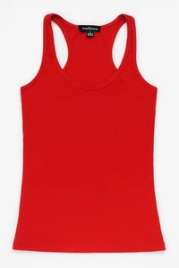 Camiseta sin mangas acanalada ajustada para mujer | Cami sin mangas con cuello redondo - Imagen 1 de 4