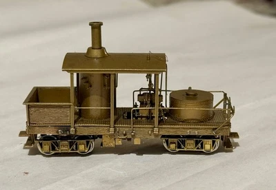 Vintage HOn3 Brass NWSL Class A Climax, late run with both trucks powered - Image 1 of 4