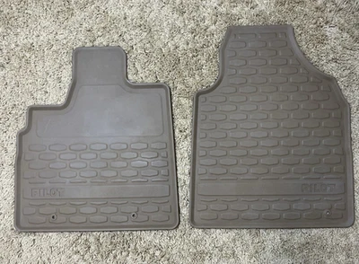 Honda Pilot 2003-2008 delantero genuino OEM todo tipo de clima usado tapetes bronceados bandeja forro Foto 1 de 4