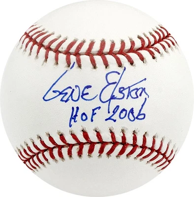 Gene Elston Signed Autographed Official ML Baseball Inscribed HOF 2006 PSA - Image 1 of 2