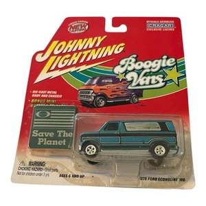 Johnny Lightning Boogie Vans 1976 Ford Econoline 100 White Lightning Chase - Picture 1 of 2