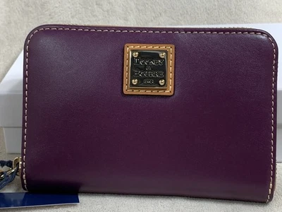 Dooney & Bourke Wexford Medium Zip Around Wallet Clutch Plum Wine  - Image 1 of 4