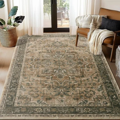 Vintage Distressed 5x7 Area Rugs for Living Room Bedroom Non Slip Washable, M... - Image 1 of 4
