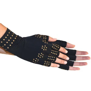 Magnetic Anti Arthritis Health Compression Therapy Gloves Fingerless Glove - Picture 1 of 11
