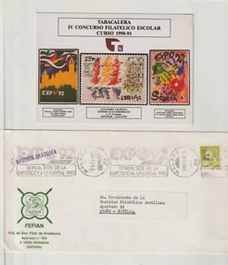 España Expo 92 Sevilla Tarjeta Concurso y Sobre conmemorativo año 87-91 (GI-37) - Picture 1 of 1