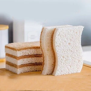 Sisal Wood Pulp Cotton Dishwashing Sponge Clean Wipe Double Household - Picture 1 of 8