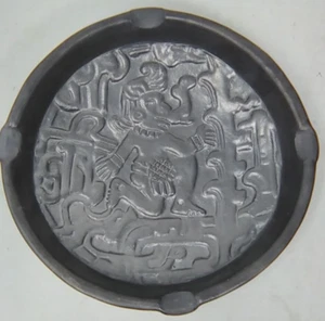 Raro DONA ROSA COYOTEPEC OAXACA Negro Chaac Dios Cerámica Perdida México Firmado - Imagen 1 de 5