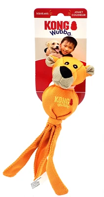 Kong Wubba Friends Ballistic Small Lion Squeaky Dog Fetch Toy - Image 1 of 4