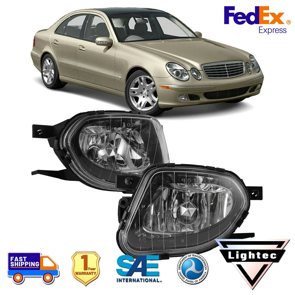 Clear Lens Driving Fog Light Bumper Lamp for 2003-2006 Mercedes Benz E320 E500 - Image 1 of 4