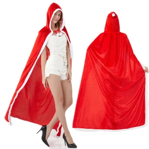 Miss Mrs Santa Claus Adult Womens Ladies Christmas Fancy Dress Outfit Cloak Cape - Picture 1 of 10
