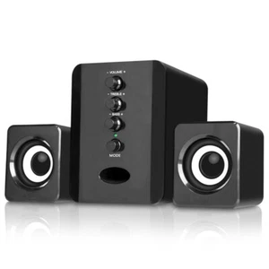 Stereo Bass Sound USB Computer Speakers 2.1 Channel for Laptop Desktop TV PC - Picture 1 of 7