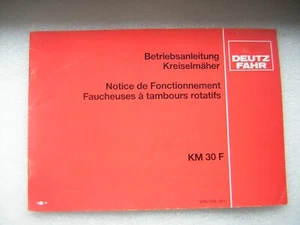 alte Betriebsanleitung - Deutz Fahr Kreiselmäher KM 3 F Landmaschine Landtechnik - Bild 1 von 3