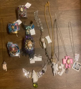 Vintage Decorative Elements Costume Jewelry Unique & Handmade Necklace Cuff Etc. - Picture 1 of 97
