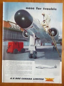 8/1954 PUB AVRO AIRCRAFT AVRO CF-100 RCAF ROYAL CANADIAN AIR FORCE ORIGINAL AD - Picture 1 of 2